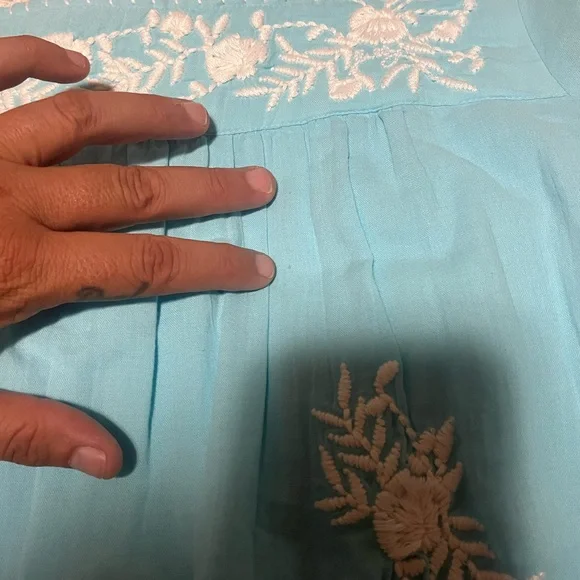 Lilly Pulitzer Tamryn | Blue Ibiza | Short Sleeve Blouse - Picture 4 of 7